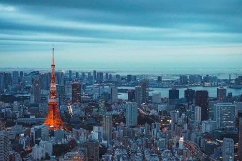 Vue aérienne sur Tokyo